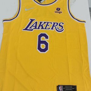 Men's Los Angeles Lakers LeBron James Nike jersey 6#